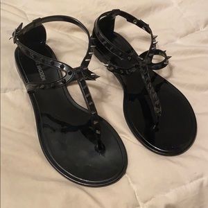 NWOT Steve Madden JelyBely Black Sandals